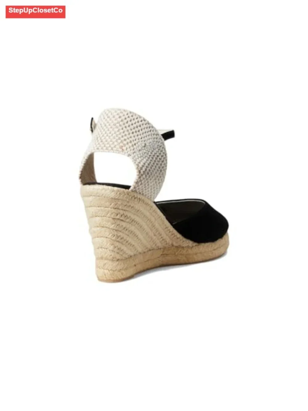 Suede Wedge Espadrilles with Ankle Strap Platform Sandals